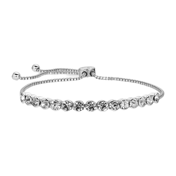 Charter Club Rose Gold-Tone Crystal Slider Silver - Picture 1 of 1